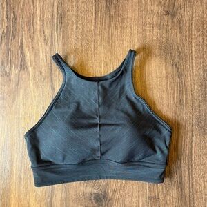 Prana Charcoal High-Neck Sports Bra